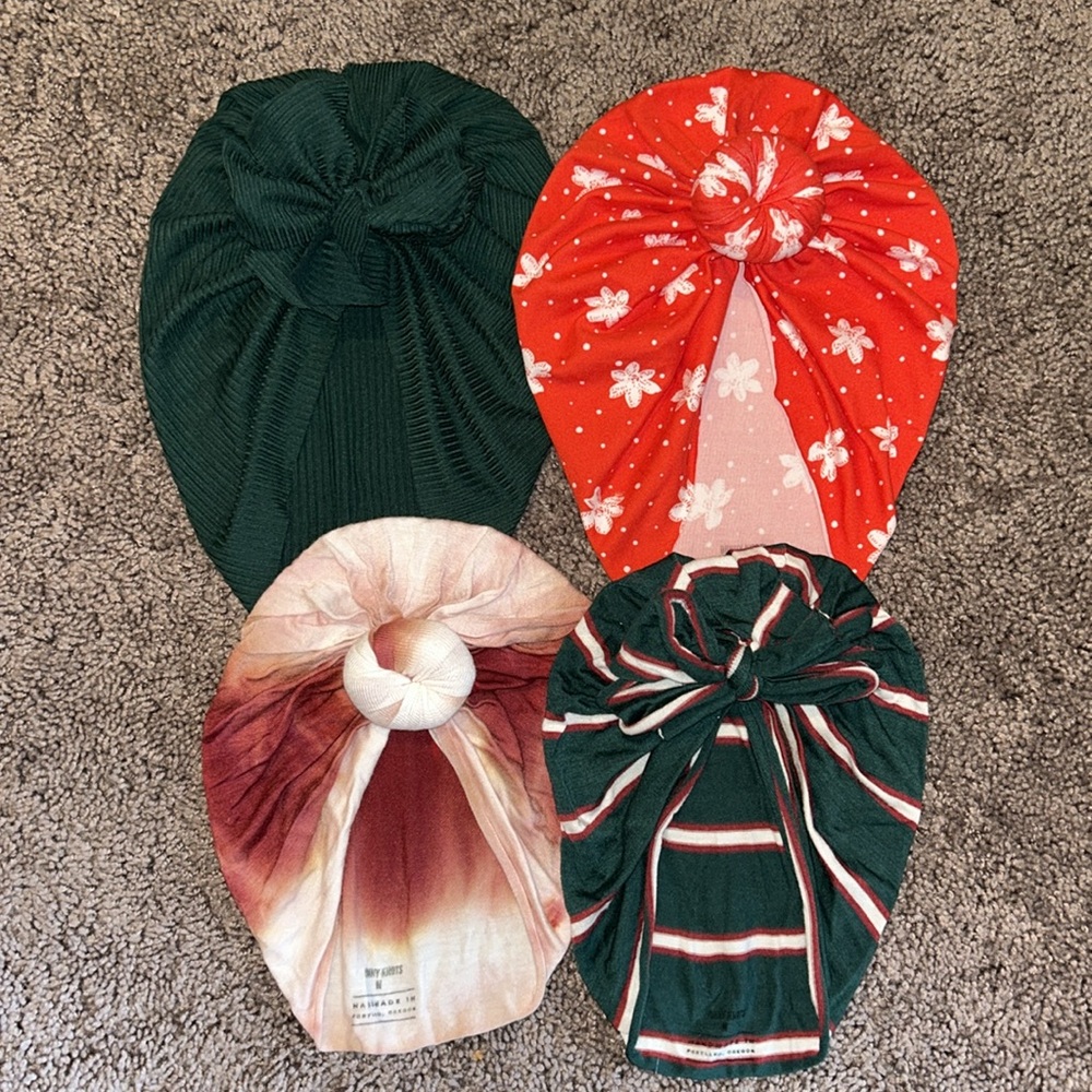 Bunny Knots size medium ages 1-4 years toddler turban hats